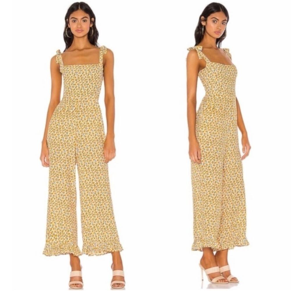 Faithfull The Brand Frankie Sunflower Tie Shoulder Jumpsuit M 6